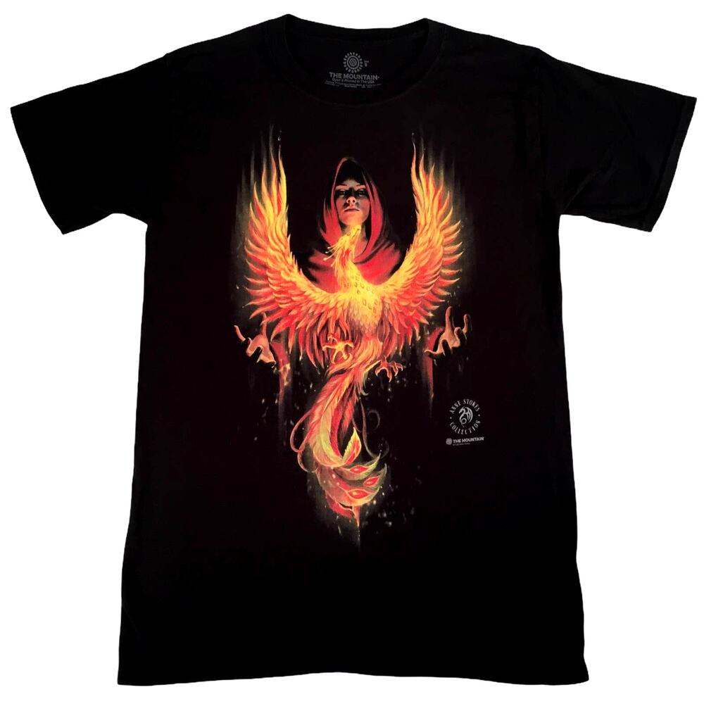 Phoenix Rising from the Ashes Classic Legend Black T-Shirt S The Mountain New
